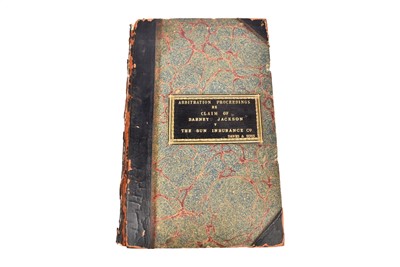 Lot 175 - Arbitration Proceedings Re the Claim of Barney Jackson v the Sun Insurance Company