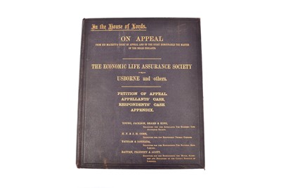 Lot 176 - In the House of Lords on Appeal the Economic Life Assurance Society v Usborne and others