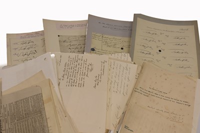 Lot 180 - All correspondence relating to the case between Lady Sykes and Sir Tatton Sykes c1890s
