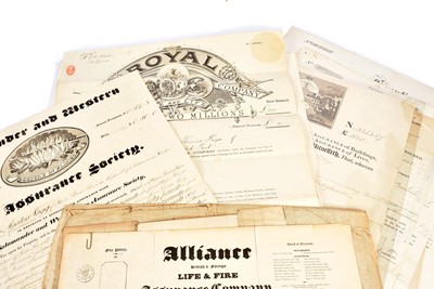 Lot 193 - A good collection of miscellaneous policy and insurance proposals from various companies
