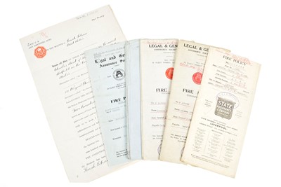 Lot 210 - Two fire policies from Legal and General for the British Home Stores limited City Offices