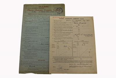 Lot 225 - A Phoenix Assurance Company Limited Life Insurance Proposal