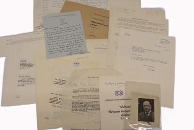 Lot 230 - Various paperwork and correspondence relating to a celebratory luncheon