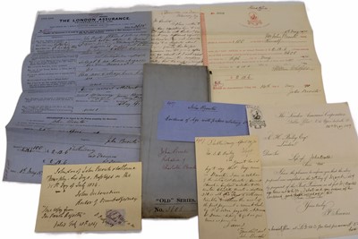Lot 240 - A London Assurance Life Insurance policy no 3608