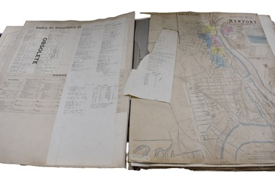 Lot 254 - Charles E Goad: Index to Insurance Plans, A Goad book relating to Newport and Swansea