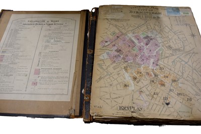 Lot 255 - Charles E Goad: Index to Insurance Plans, A Goad book relating to Birmingham