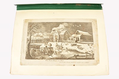 Lot 290 - An album of 18th and 19th Century prints and advertising Christmas cards and celebration commemorative cards
