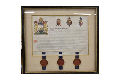 Lot 295 - Alliance Assurance founded 1824 Grant of Arms