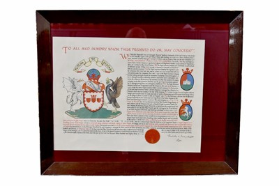 Lot 301 - Grant of Arms for when Royal Insurance PLC was incorporated