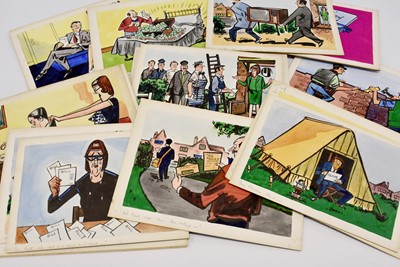 Lot 326 - A collection of cartoons by Leslie Stevens Press Artist