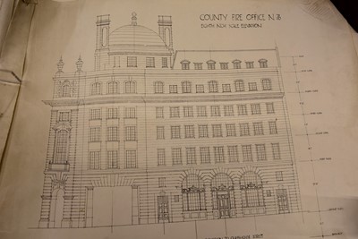 Lot 332 - An assortment of County Fire Office plans and sketches