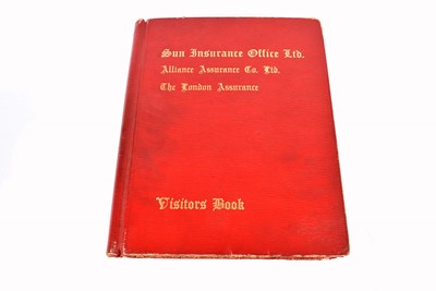 Lot 350 - Sun Insurance Office/ Alliance Assurance Co Ltd/The London Assurance Visitors book