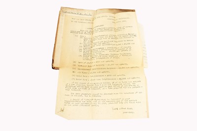 Lot 359 - A 1921 County Fire Office Order Department Memorandum Booklet