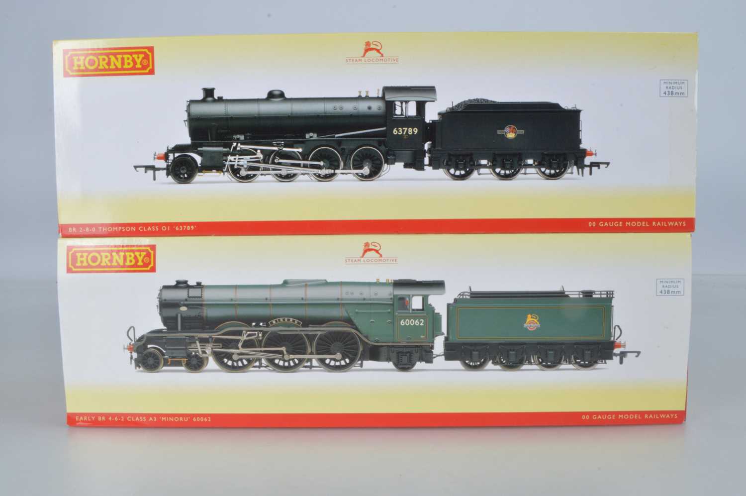 Lot 57 - Hornby (China) boxed 00 Gauge BR green Class A3  and BR black Class O1 black Locomotives and Tenders (2)
