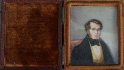 Lot 802 - A 19th century Portrait miniature on ivory of a Georgian man