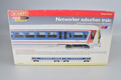 Lot 99 - Hornby (China) boxed 00 Gauge R2893            Network SouthEast red white and blue Networker Suburban 2-Car Train Pack