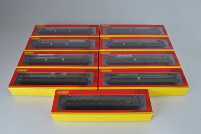 Lot 107 - Hornby (China) boxed 00 Gauge SR EX LSWR green Non-Corridor Coaches (9)