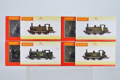 Lot 119 - Hornby (China) boxed 00 Gauge Southern green H Class and three 0-6-0 Terriers including IOW (4)