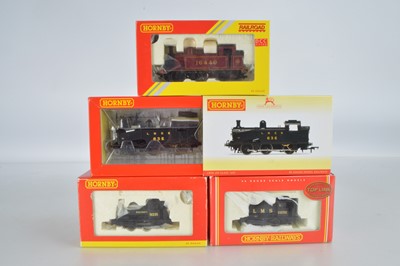 Lot 132 - Hornby (China) boxed 00 Gauge 0-6-0 3F Jinty and J50 Tanks and Pug 0-4-0 Tanks (4)
