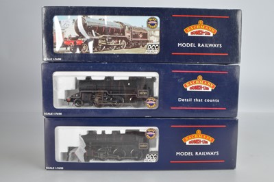 Lot 144 - Bachmann boxed 00 Gauge BR black 2-6-0 Locomotives and Tenders (3)