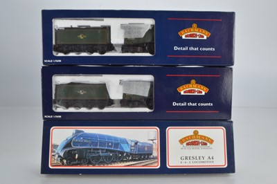 Lot 173 - Bachmann boxed 00 Gauge BR green Class A4 Locomotives and Tenders (3)