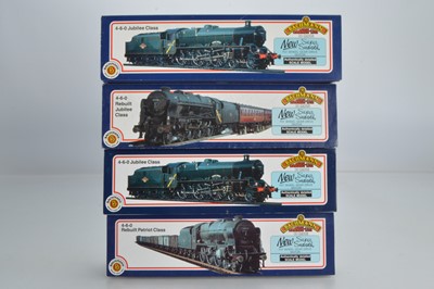 Lot 187 - Bachmann boxed 00 Gauge  BR and LMS Jubilee and Patriot Class Locomotives and Tenders (4)