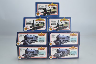 Lot 189 - Bachmann boxed 00 Gauge  BR black  Four Class V1/V3 2-6-2T and three BR black and green Class J72 0-6-0 Tank Engines (7)