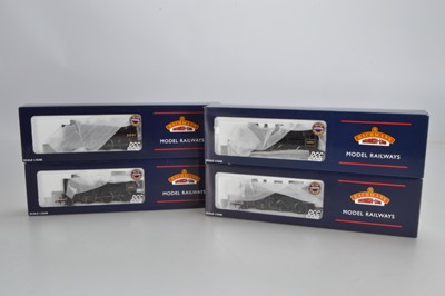 Lot 191 - Bachmann boxed 00 Gauge LMS plain black and three BR lined black Ivatt Class 4 2-6-0 Locomotives and Tenders (4)