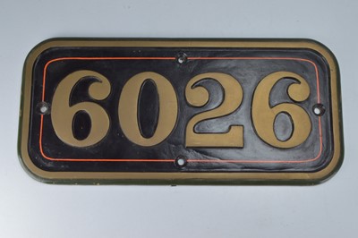 Lot 391 - Reproduction King Class GWR Locomotive Cabside Plate 6026 King John
