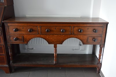 Lot 836 - A George III oak dresser base