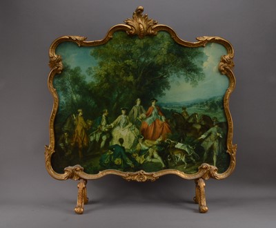 Lot 839 - A 20th century gilt framed fire-screen