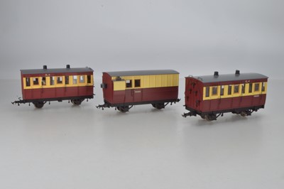 Lot 475 - Accucraft G gauge Narrow gauge Isle of Man coaches (3)
