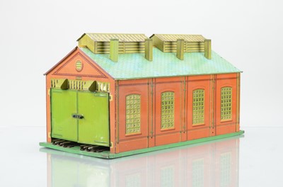 Lot 685 - Hornby O Gauge 2 track - 3 rail E2E, Engine Shed in replica box