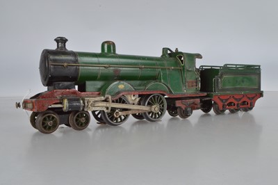 Lot 707 - A Marklin O Gauge 4-4-2, Loco and Tender,  LNER lined green