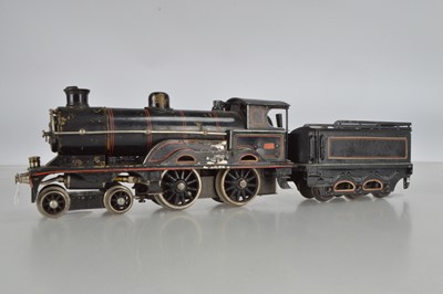 Lot 709 - A Marklin O Gauge Live Steam '4-4-0', North Eastern No 2663, with label on Tender for Garages