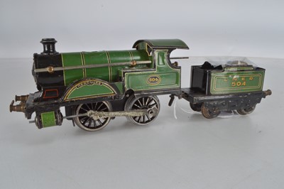 Lot 724 - Bing O Gauge 0-4-0 Loco and tender, LNER 'Hercules', No 504