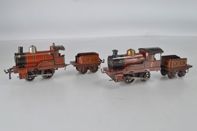 Lot 725 - Bing O Gauge '0-4-0' Loco and Tender, Midland Railway, No 2631, together with a further Bing O Gauge 0-4-0 Midland Railway, No 999