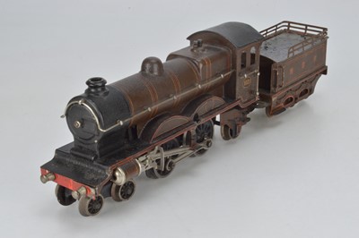 Lot 734 - Marklin O Gauge '4-4-2' Locomotive and Tender , NBR (North British Railway) lined brown 'Atlantic' No 1020