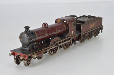 Lot 736 - Bing for Bassett Lowke 4-4-0 Locomotive and tender LMS lined maroon, No 1000