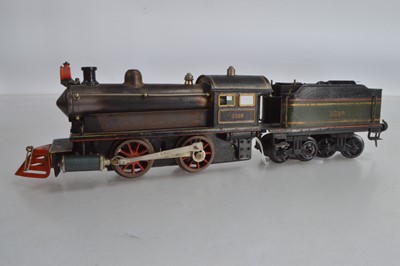 Lot 762 - Carette O gauge live steam '0-4-0' Locomotive and tender, black lined red and yellow, No 2350