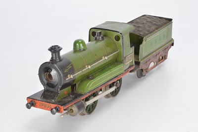 Lot 767 - Marklin O gauge, '0-4-0' Locomotive and Tender, LNER Lined Green, No 294
