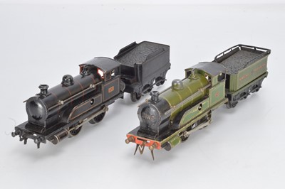 Lot 775 - Bing O Gauge 0-4-0 Locomotive and Tender 'Apollo type' , GWR lined green, No 3433, and a further Bing 0-4-0 Black lined, No 3768, (2)