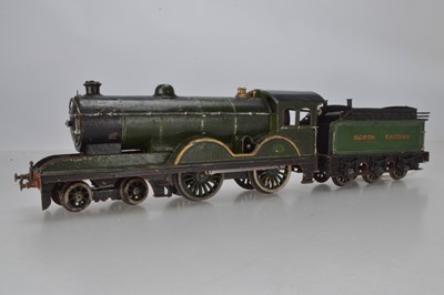 Lot 792 - Commercial / home built O gauge, 4-4-0 Locomotive and tender,' North Eastern, No 1237