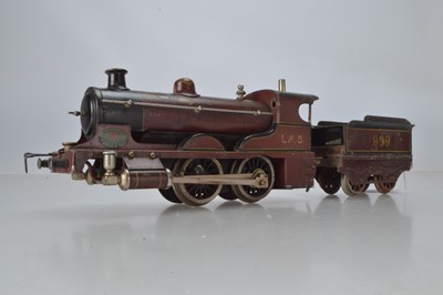 Lot 806 - Doll 0-4-0 Live Steam Locomotive and Tender, LMS, No 999
