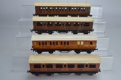 Lot 816 - Bing O Gauge LNER coaches comprising, 3 x All 1st No 1235N and 1 x All 3rd Brake (4)