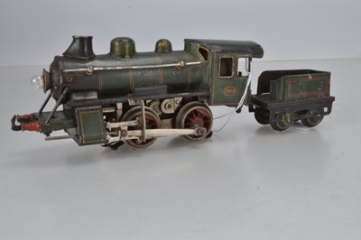 Lot 819 - Believed Bing O Gauge 0-4-0 Locomotive and tender, No 504