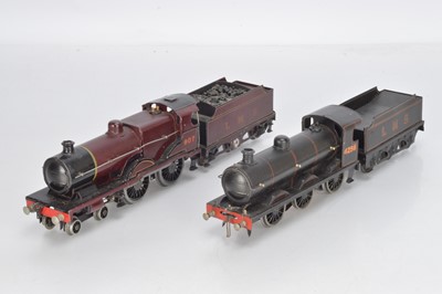 Lot 873 - Bassett Lowke O Gauge 0-6-0 LMS No 4256 together with 4-4-0 LMS Maroon lined Compound No 907