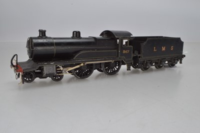 Lot 888 - Leeds Model Company 4-4-0, Locomotive and Tender, LMS finished in black, No 567, with smoke Apparatus to inside of cab