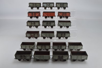 Lot 892 - Kit / commercially built O gauge open mineral wagons, in cardboard box (20) 
