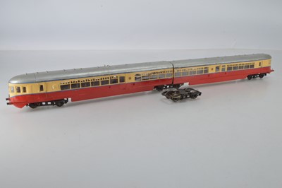 Lot 903 - A kit / Scratch Built O gauge LMS articulated 80000-80002 Diesel Railcar, (2)